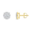 Thumbnail Image 2 of 1.00 CT. T.W. Certified Lab-Grown Diamond Composite Stud Earrings in 10K Gold (F/SI2)