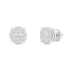 Thumbnail Image 1 of 1.00 CT. T.W. Certified Lab-Grown Diamond Composite Stud Earrings in 10K White Gold (F/SI2)