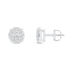 Thumbnail Image 2 of 1.00 CT. T.W. Certified Lab-Grown Diamond Composite Stud Earrings in 10K White Gold (F/SI2)