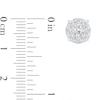 Thumbnail Image 4 of 1.00 CT. T.W. Certified Lab-Grown Diamond Composite Stud Earrings in 10K White Gold (F/SI2)