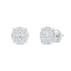 Thumbnail Image 1 of 0.80 CT. T.W. Certified Lab-Grown Diamond Composite Stud Earrings in 10K White Gold (F/SI2)