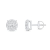 Thumbnail Image 2 of 0.80 CT. T.W. Certified Lab-Grown Diamond Composite Stud Earrings in 10K White Gold (F/SI2)