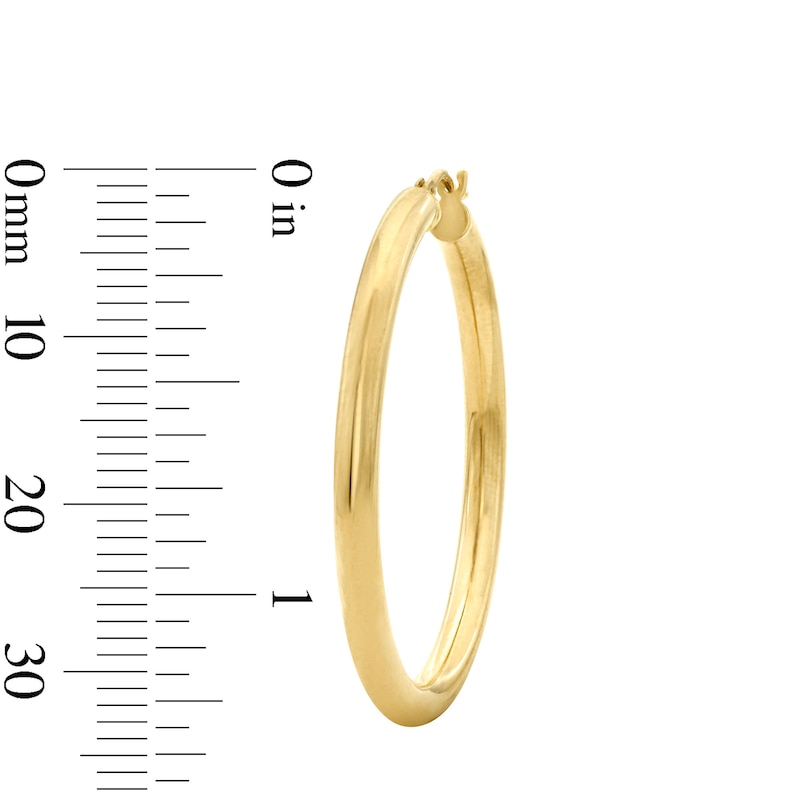 30.0mm Hoop Earrings in Hollow 10K Gold