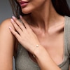 Thumbnail Image 2 of Diamond-Cut Quatrefoil Station Bracelet in Solid 10K Gold - 7.25"