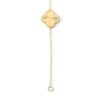 Thumbnail Image 3 of Diamond-Cut Quatrefoil Station Bracelet in Solid 10K Gold - 7.25"