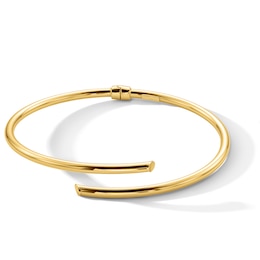 Open Bypass Bangle in Hollow 10K Gold