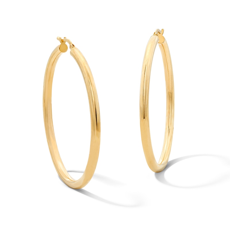 Main Image 1 of 46.0mm Hoop Earrings in Hollow 10K Gold