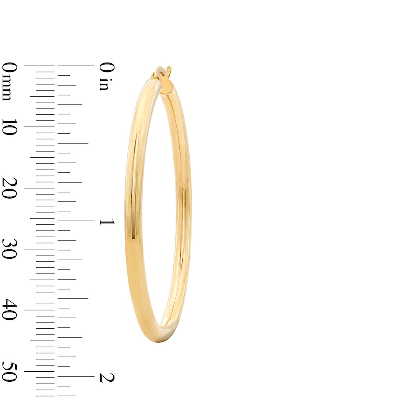Main Image 3 of 46.0mm Hoop Earrings in Hollow 10K Gold