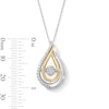 Thumbnail Image 4 of Unstoppable Love™ 0.20 CT. T.W. Certified Lab-Grown Multi-Diamond Teardrop Pendant in 10K Two-Tone Gold (F/SI2)