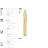 Thumbnail Image 3 of 18.0mm Textured Twist Hoop Earrings in Hollow 10K Gold
