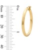 Thumbnail Image 3 of 31.0mm Hoop Earrings in Hollow 10K Gold