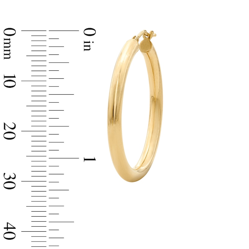 Main Image 3 of 31.0mm Hoop Earrings in Hollow 10K Gold