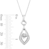 Thumbnail Image 4 of Unstoppable Love™ 0.15 CT. T.W. Multi-Diamond Pendant in 10K White Gold
