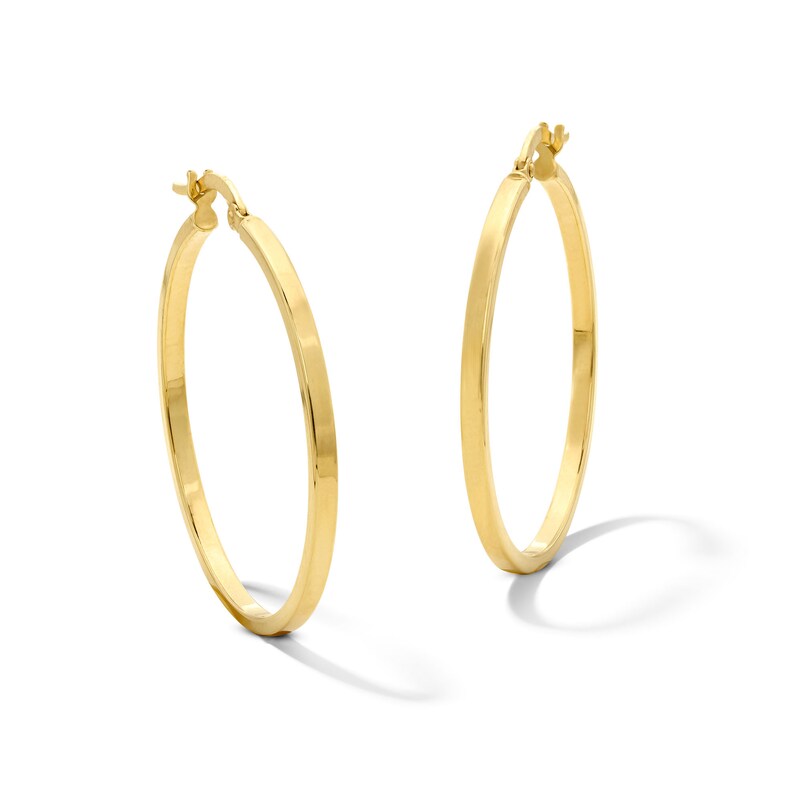 Main Image 1 of 34.0mm Hoop Earrings in Hollow 10K Gold