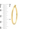 Thumbnail Image 3 of 34.0mm Hoop Earrings in Hollow 10K Gold