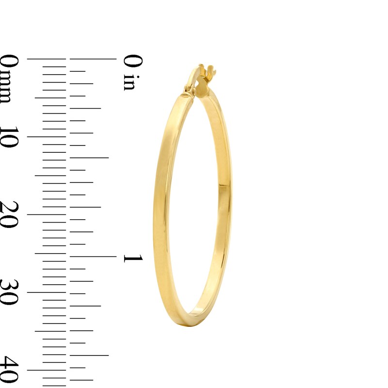 Main Image 3 of 34.0mm Hoop Earrings in Hollow 10K Gold