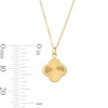 Thumbnail Image 3 of Diamond-Cut Quatrefoil Pendant in Solid 10K Gold