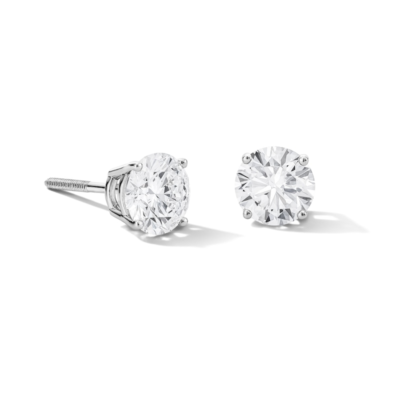 CT. T.W. Certified Lab-Grown Diamond Solitaire Stud Earrings in 14K White Gold (F/SI2
