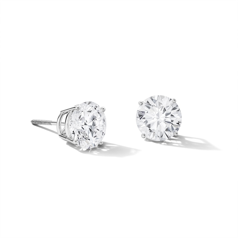 3.00 CT. T.W. Certified Lab-Grown Diamond Solitaire Stud Earrings in 14K White Gold (F/SI2) 7.0mm