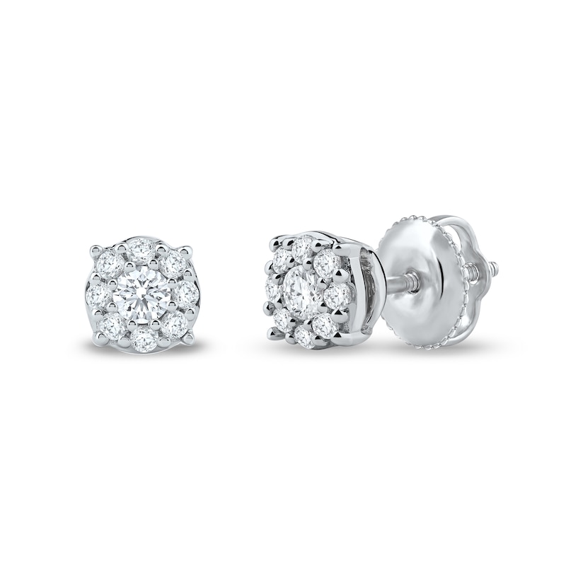 0.25 CT. T.W. Certified Lab-Grown Diamond Composite Stud Earrings in 10K White Gold (F/SI2)