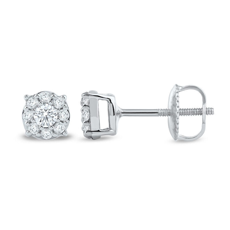 0.25 CT. T.W. Certified Lab-Grown Diamond Composite Stud Earrings in 10K White Gold (F/SI2)