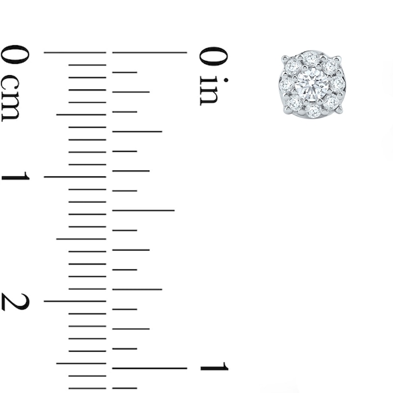 0.25 CT. T.W. Certified Lab-Grown Diamond Composite Stud Earrings in 10K White Gold (F/SI2)