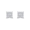 Thumbnail Image 3 of 0.50 CT. T.W. Certified Lab-Grown Diamond Square Frame Stud Earrings in 10K Gold (F/SI2)