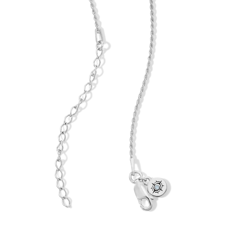 Main Image 2 of Limor Mindful Jewellery Swiss Blue Topaz and 0.085 CT. T.W. Diamond Necklace in Sterling Silver