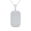 Thumbnail Image 1 of 1.45 CT. T.W. Certified Lab-Grown Diamond Dog Tag Necklace Charm in 10K White Gold (F/VS2)