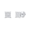 Thumbnail Image 1 of 0.50 CT. T.W. Certified Lab-Grown Diamond Square Frame Stud Earrings in 10K White Gold (F/SI2)