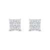 Thumbnail Image 3 of 0.50 CT. T.W. Certified Lab-Grown Diamond Square Frame Stud Earrings in 10K White Gold (F/SI2)