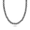 Thumbnail Image 1 of Hematite Bead Strand Necklace in Stainless Steel - 20”
