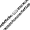 Thumbnail Image 2 of Hematite Bead Strand Necklace in Stainless Steel - 20”