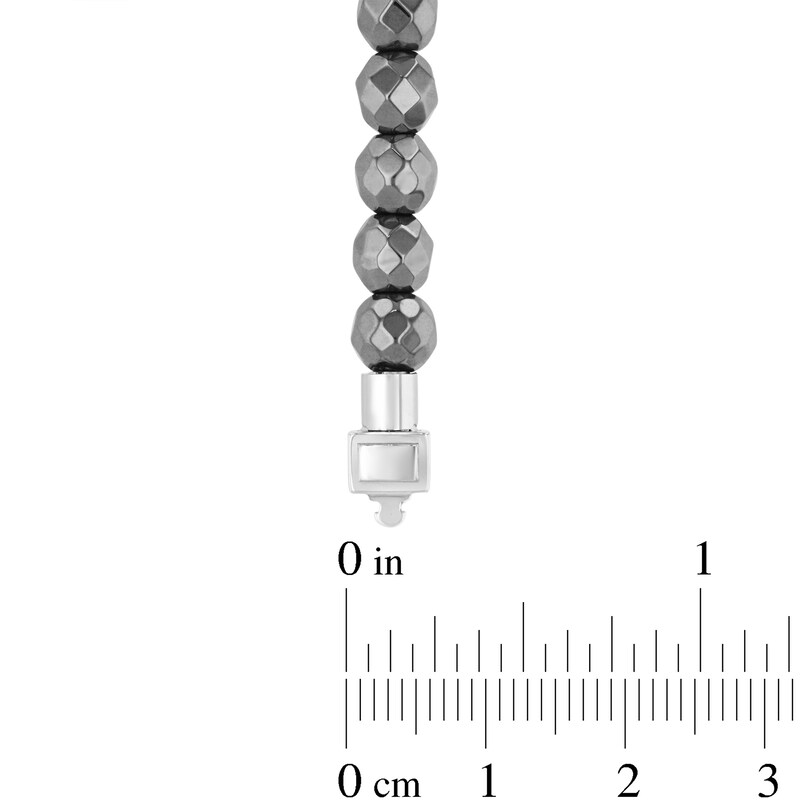 Main Image 4 of Hematite Bead Strand Necklace in Stainless Steel - 20”