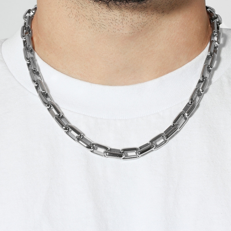 9.2mm Rolo Chain Necklace in Solid Stainless Steel- 20"