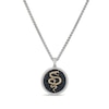 Thumbnail Image 1 of 0.80 CT. T.W. Black and White Diamond Frame Snake Pendant in Sterling Silver and 10K Gold - 20"