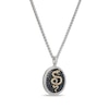 Thumbnail Image 2 of 0.80 CT. T.W. Black and White Diamond Frame Snake Pendant in Sterling Silver and 10K Gold - 20"