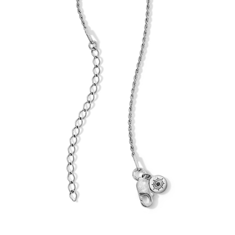 Main Image 2 of Limor Mindful Jewellery Onyx and 0.115 CT. T.W. Diamond Turtle Pendant in Black Rhodium-Plated Sterling Silver
