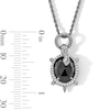 Thumbnail Image 3 of Limor Mindful Jewellery Onyx and 0.115 CT. T.W. Diamond Turtle Pendant in Black Rhodium-Plated Sterling Silver