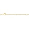 Thumbnail Image 2 of White Lab-Created Sapphire “Mom” Shuttlecock Necklace in Sterling Silver with 14K Gold Plate