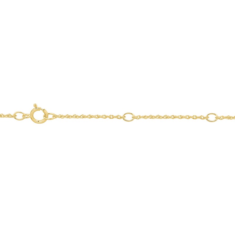 Main Image 2 of White Lab-Created Sapphire “Mom” Shuttlecock Necklace in Sterling Silver with 14K Gold Plate