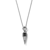 Thumbnail Image 1 of Limor Mindful Jewellery Black Onyx and 0.18 CT. T.W. Diamond Pendant in Black Rhodium-Plated Sterling Silver - 26”