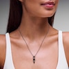 Thumbnail Image 2 of Limor Mindful Jewellery Black Onyx and 0.18 CT. T.W. Diamond Pendant in Black Rhodium-Plated Sterling Silver - 26”