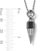 Thumbnail Image 3 of Limor Mindful Jewellery Black Onyx and 0.18 CT. T.W. Diamond Pendant in Black Rhodium-Plated Sterling Silver - 26”