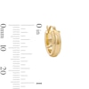 Thumbnail Image 3 of Stepped Tube Hoop Earrings in Hollow 10K Gold