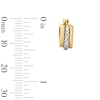 Thumbnail Image 3 of Two-Tone Three-Row Hoop Earrings in Hollow 10K Gold