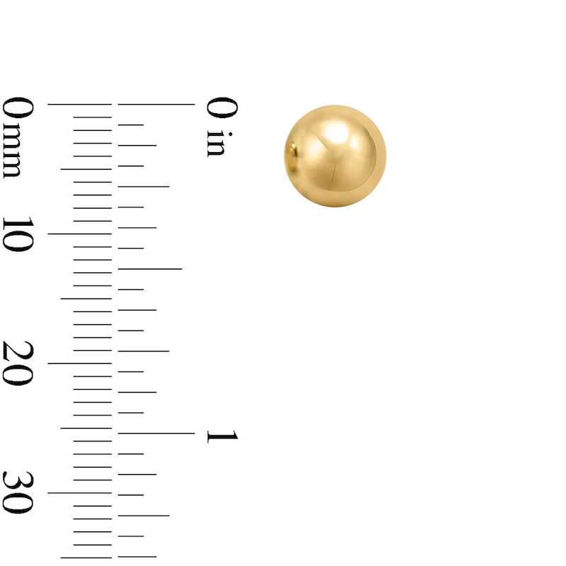 8.0mm Ball Stud Earrings in Hollow 14K Gold