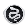 Thumbnail Image 2 of Black Onyx Snake Signet Ring in Sterling Silver