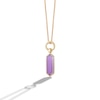 Thumbnail Image 1 of Limor Mindful Jewellery Guidestones Elongated Hexagon Amethyst Pendant in 10K Gold
