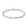 Thumbnail Image 1 of Vera Wang Love Collection 0.23 CT. T.W. Diamond and Blue Sapphire Tennis Bracelet in Sterling Silver